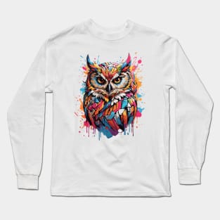 colorful owl Long Sleeve T-Shirt